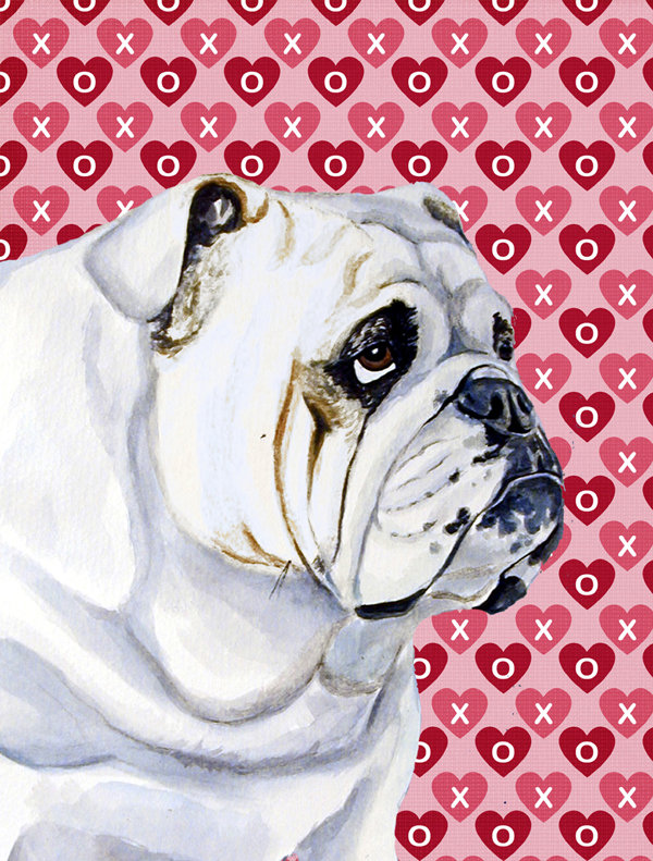 Drapeau de jardin Varastad, Bouledogue (blanc)