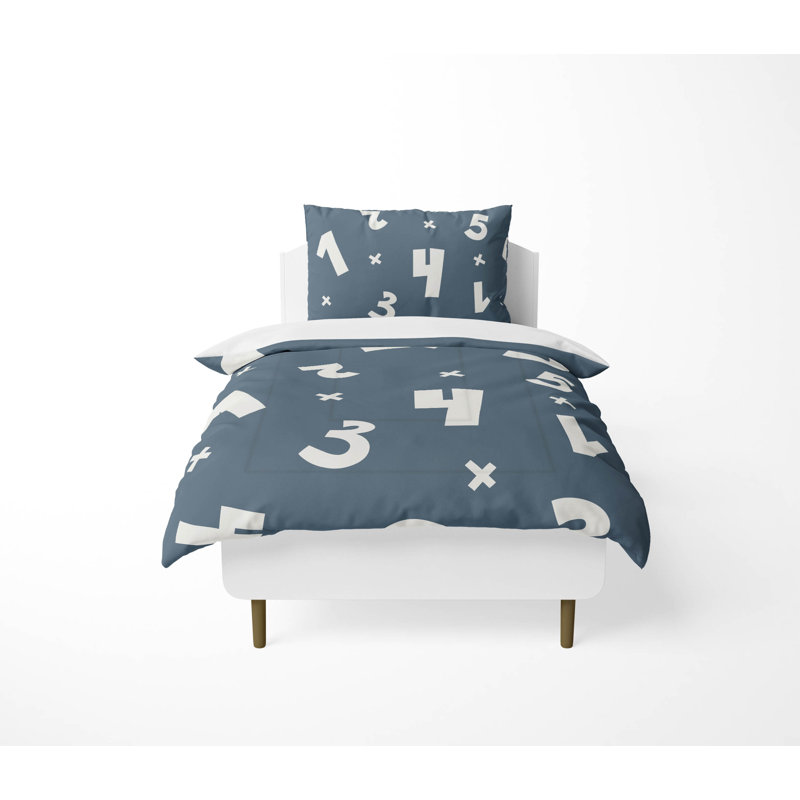 Numbers Comforter Set, Blue