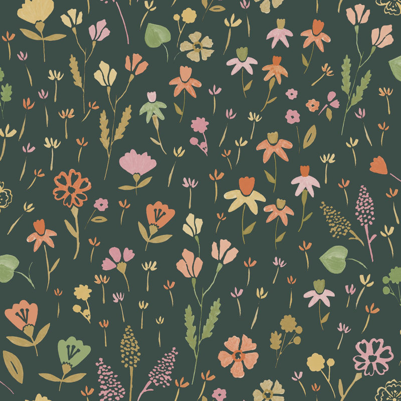 Rouleau de fleurs Macel, Noir