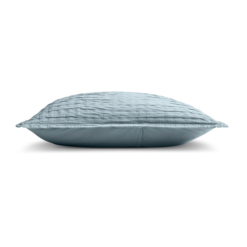 Popple Duvet Cover Set, Queen Duvet Cover + 2 Queen Shams, Gray Blue