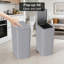 Ensemble de 3 poubelles minces avec couvercles escamotables - Comprend des petites poubelles de 4 gallons et 2,6 gallons pour la cuisine, la salle de bain, la chambre à coucher et le bureau-123441223