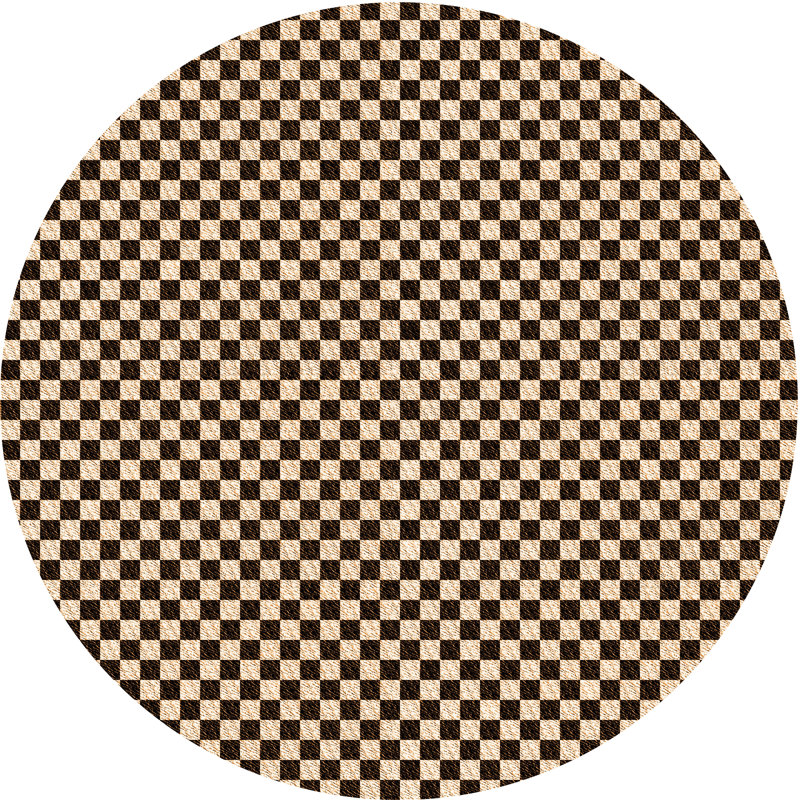 Farrish Performance Wool Checkered Indoor Rug, Round 7'