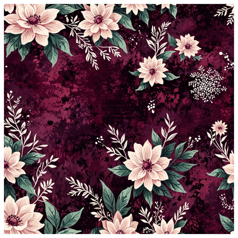 Housses de couette à motif floral Dahlia, Grand lit