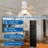 Modern Socket Fan Lights，lightbulb Fan Dimmable 3 Color，quiet Motor，for Indoor, Bedroom, Kitchen-105707108-105707112