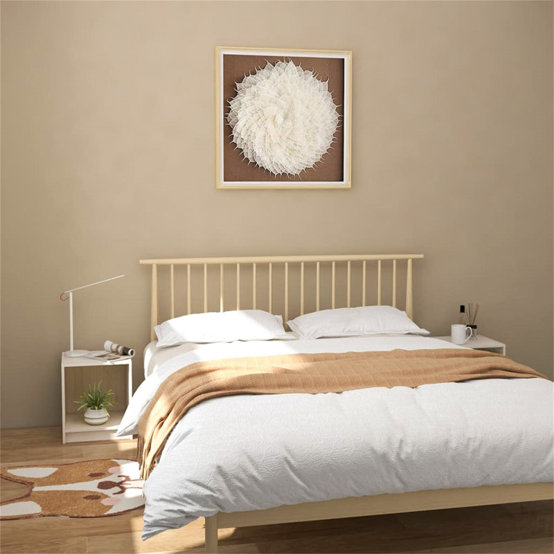 Misouk 35.5cm W Solid Wood Bedside Table, White