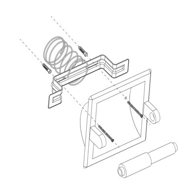 Wall-Mount Recessed Toilet Paper Holder With Mounting Bracket Made Of Metal, Tissue Paper Roll Holder 