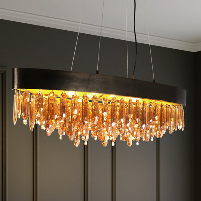 Jocsan 10 - Light Kitchen Rectangle Crystal Island Chandelier