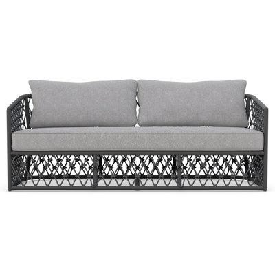Amelia 77.8" Wide Outdoor Reversible Patio Sofa with Cushions