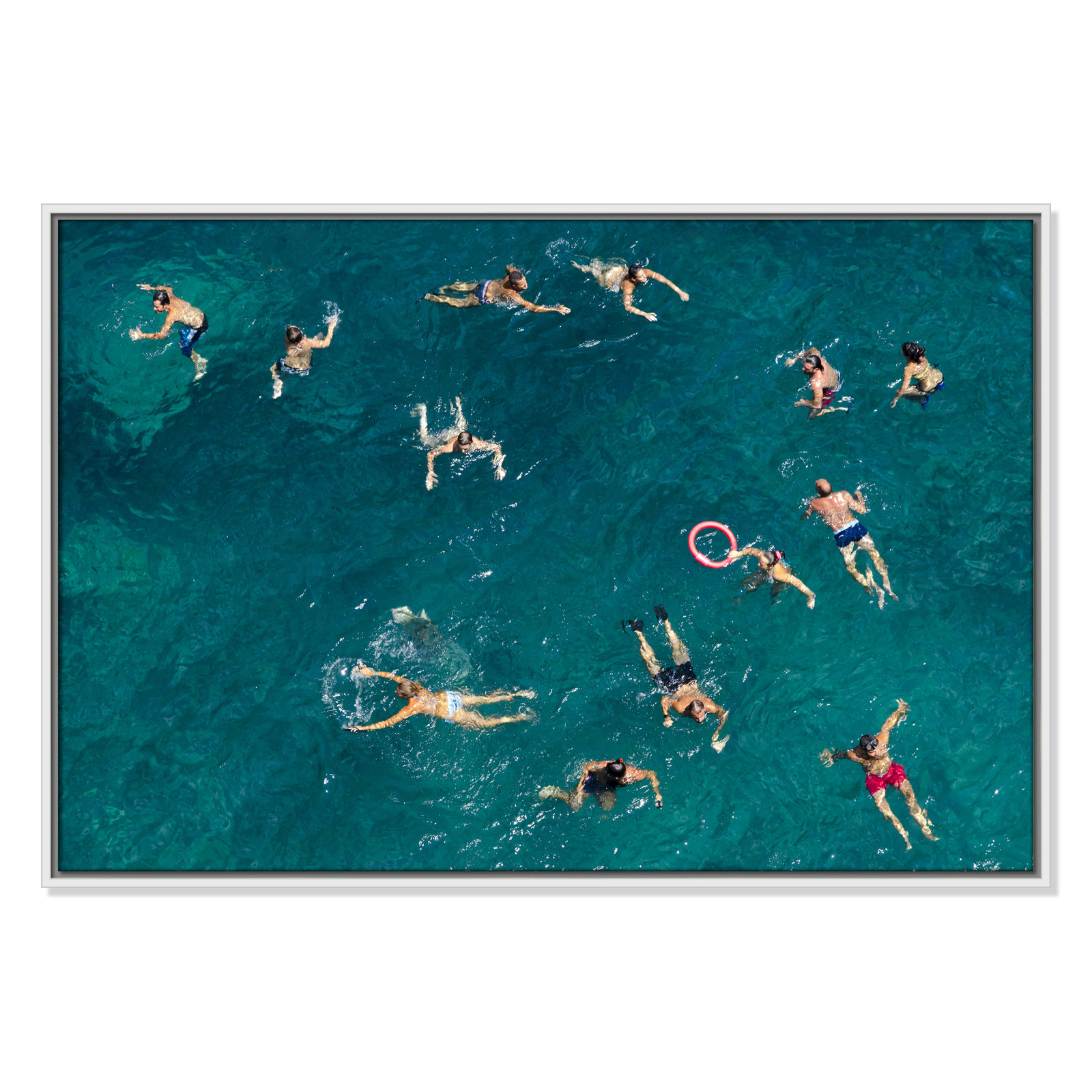 White Framed Canvas, 25.5" H x 37.5" W x 2" D