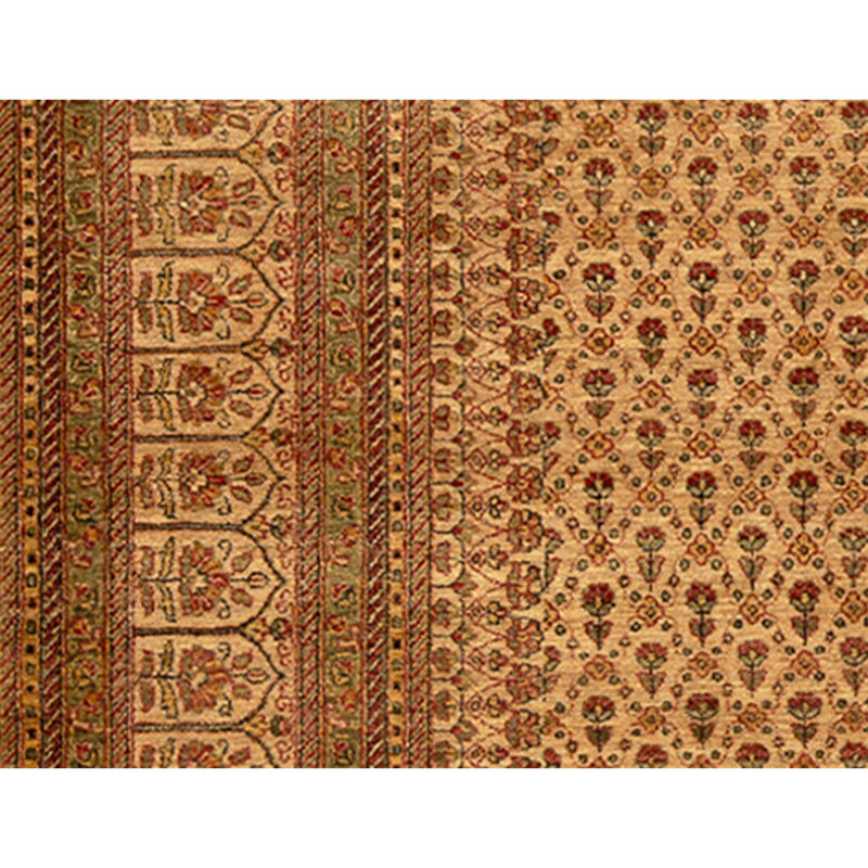 Hand Knotted Wool Area Rug in Beige