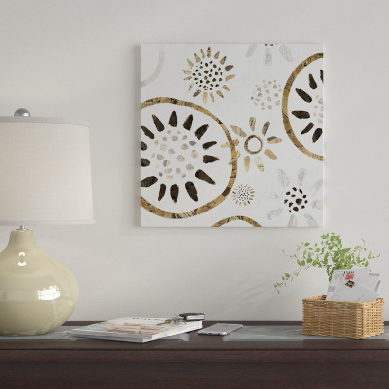« jardin i », impression sur toile, H 18 po x l 18 po x P 1,5 po, Toile avec cadre noir, Pas de tapis
