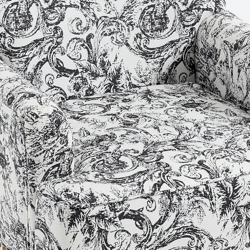 Chaise avec accoudoirs Glenetta Iliana, Chenille noir