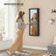 Armoire à bijoux moderne, grande hauteur de 47,2 po, fixation murale / porte-98969555