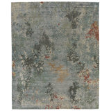 Foundry Hand Woven Silk and Wool Abstract Area Rug