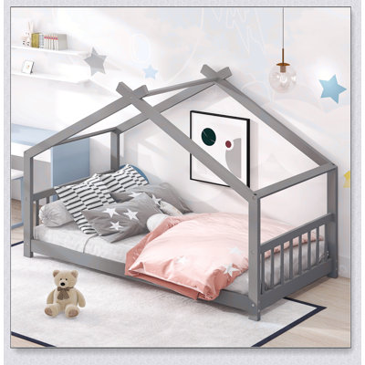 House Bed Wood Bed