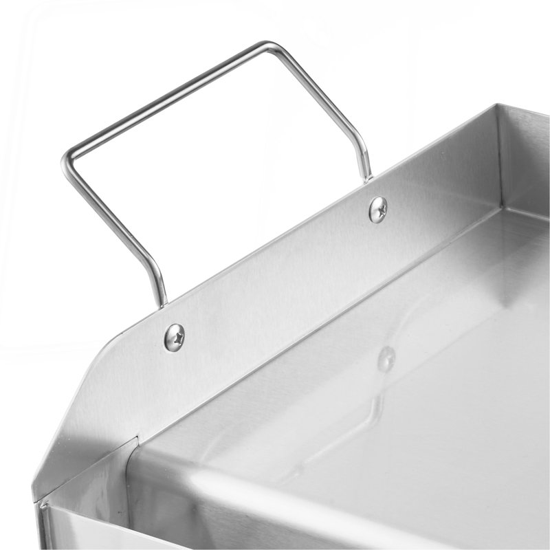 17" x 13" Universal Stainless Steel Flat Top Griddle Pan Cookware
