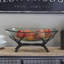 Saffa Glass Kitchen Clear Serving Bowl with Black Metal Branch Stand-112024781