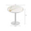 Round Modern Dinning Table 31.5 inches Bistro Table Tulip Table with Faux Marble top,Easy Assemble,Sturdy Metal Frame Diameter