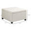 Repose-pieds de rangement capitonné en tissu avec couvercle de siège rabattable HOMcom (y compris le repose-pieds)-2073813233