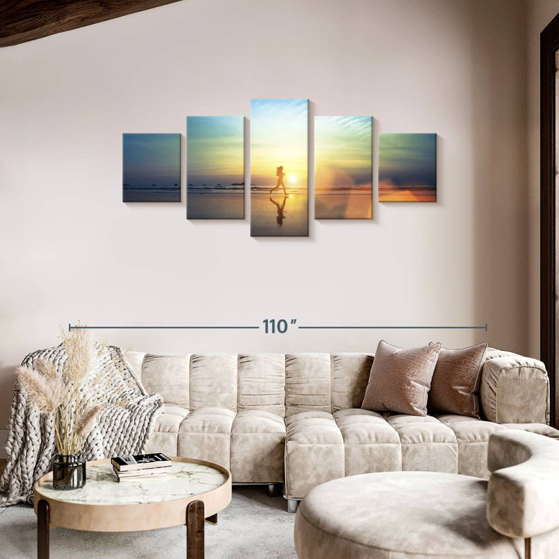 Sunset Running, 36" H x 80" W