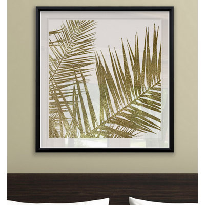 « golden frondes i », impression encadrée