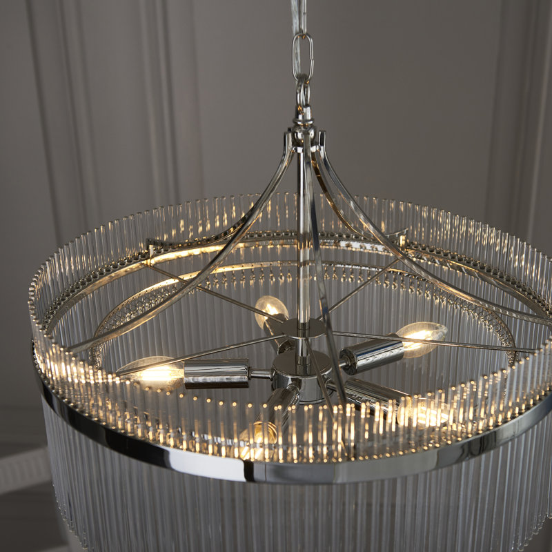 Geira 5 - Light Unique/Statement Chandelier, Bright Nickel