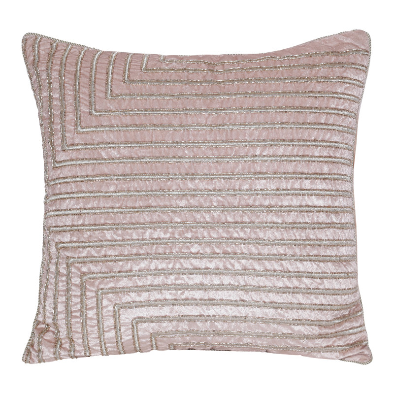 Embroidered Throw Pillow Cover, Polyester