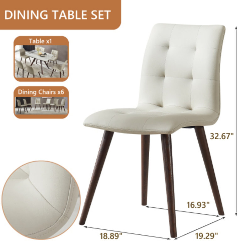 Ensemble de 2 chaises de salle à manger, Gris
