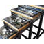 Hand Painted Cherry Blossom 4 Piece Nest of Tables With Glass