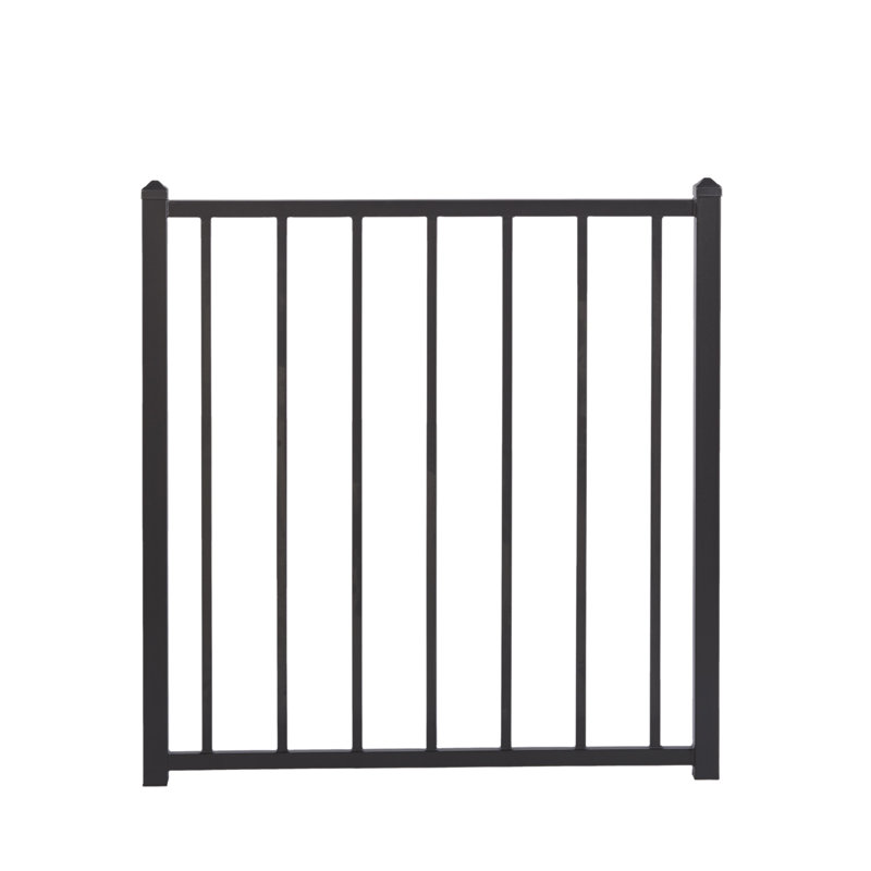 Barrière en acier Fe26, H 34 po x l 35 po, Noir