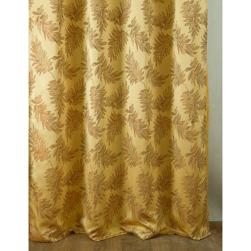 Volkman Semi Sheer Curtain Single Panel, Gold
