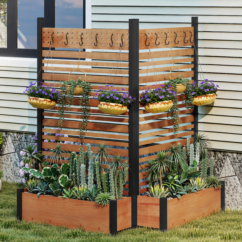 Lit de jardin surélevé H 72 po x l 42 po, Brun