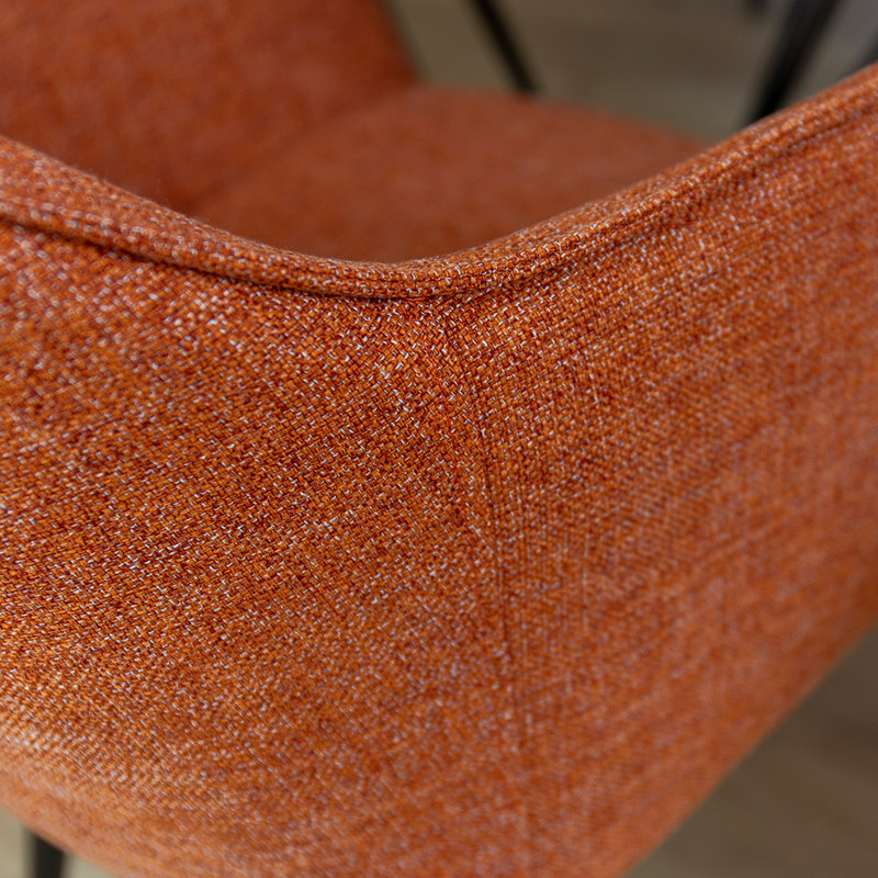 Veston 48cm H Polyester Blend Upholstered Armchair, Orange