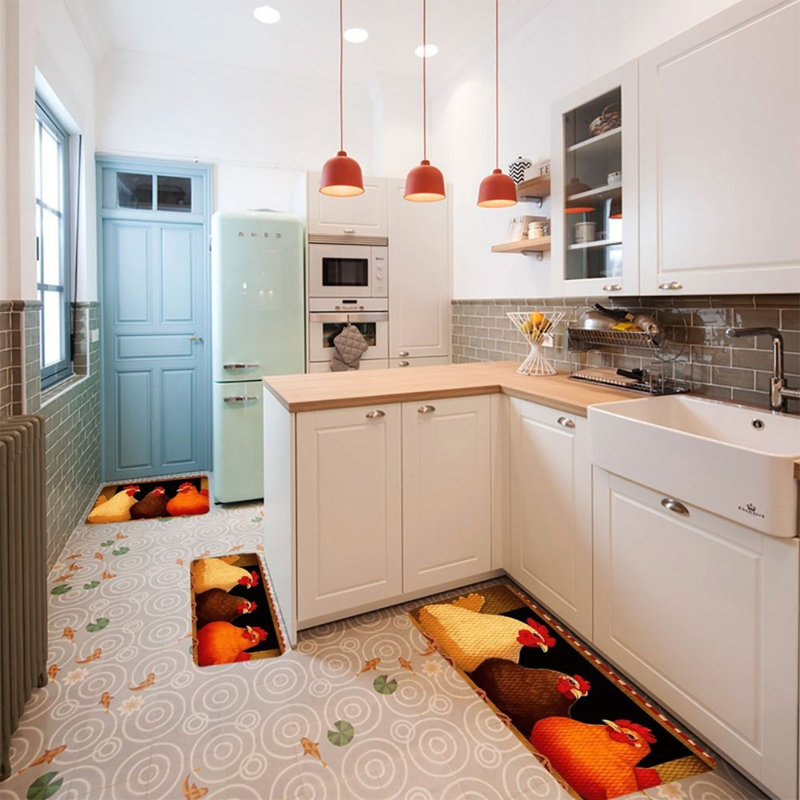 Ensemble de 3 tapis de cuisine Rustic Pumpkin