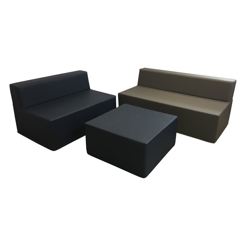 Amling 3 Seater Faux Leather Sofa