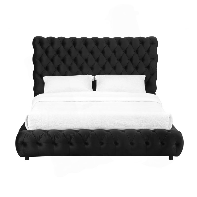 Mobilier de chambre à coucher 1Pc, Noir, Grand lit