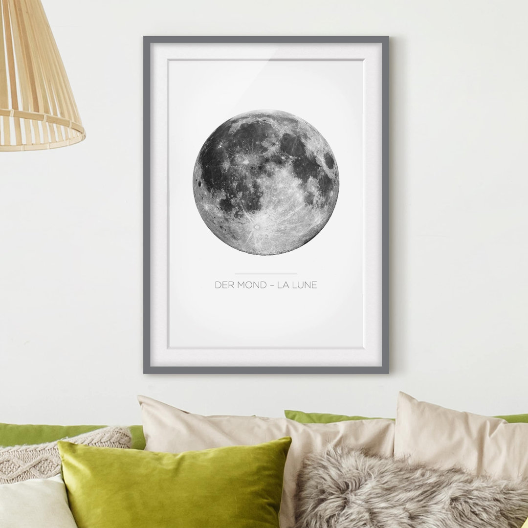 Gerahmter Grafikdruck La Luna - Der Mond