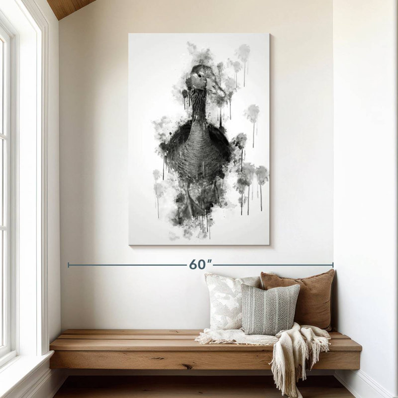 Brampt Duck Black And White, 48" H x 32" W