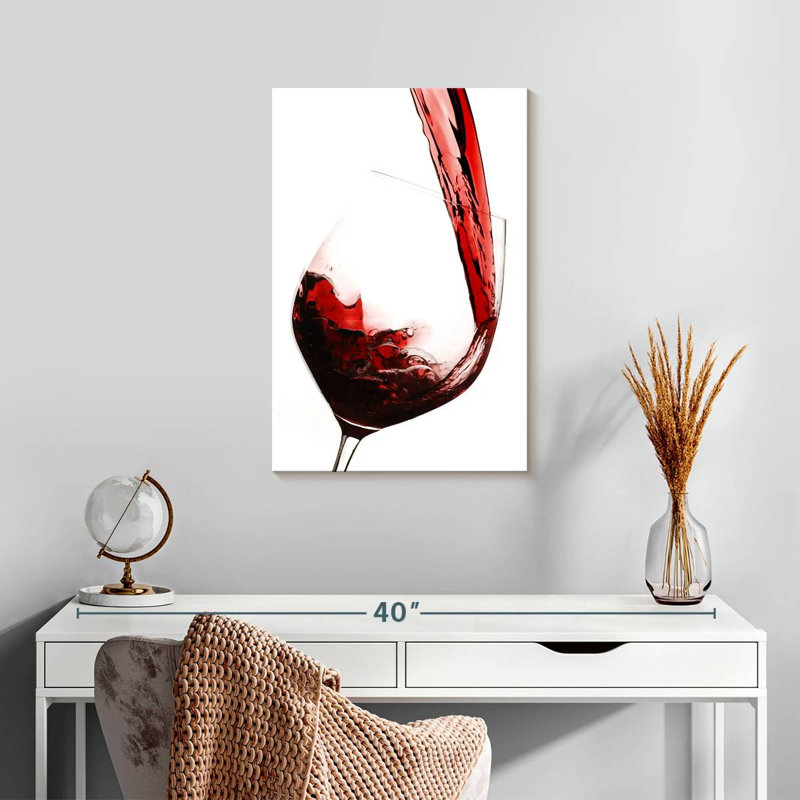 Yarlin Red Wine Flow, 24" H x 16" W
