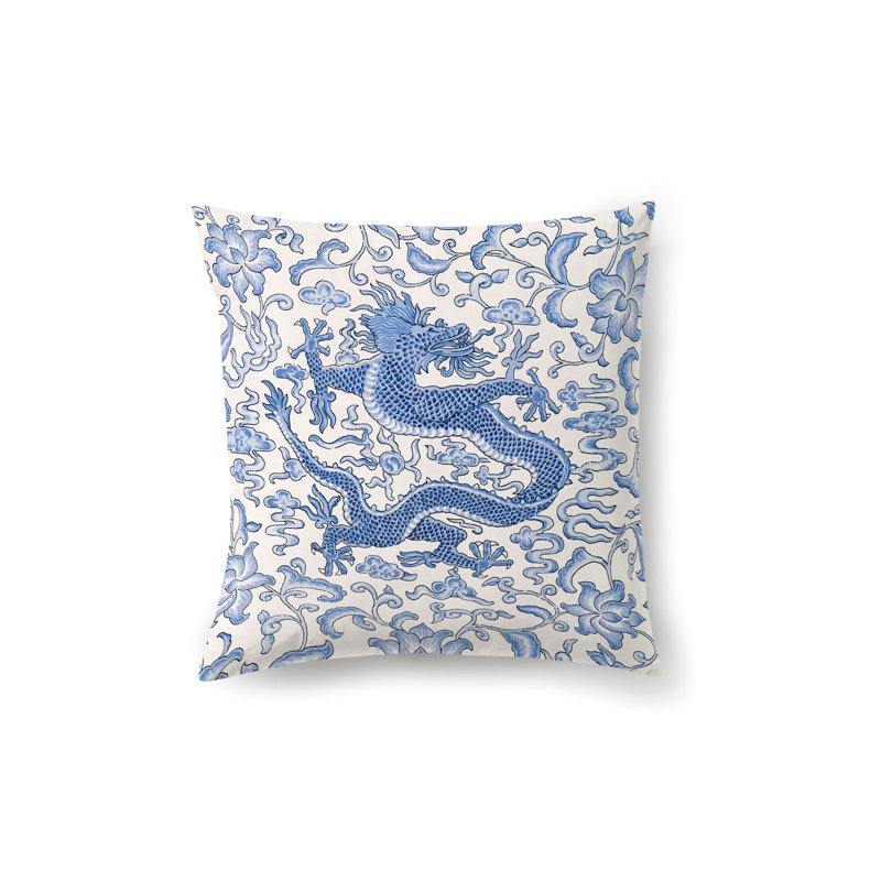 Oriana Linen Square Pillow Cover & Insert, Hyacinth Blue