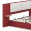 Lit plateforme tapissier avec panneau, coins arrondis doux anti-collision-120877470-120877471