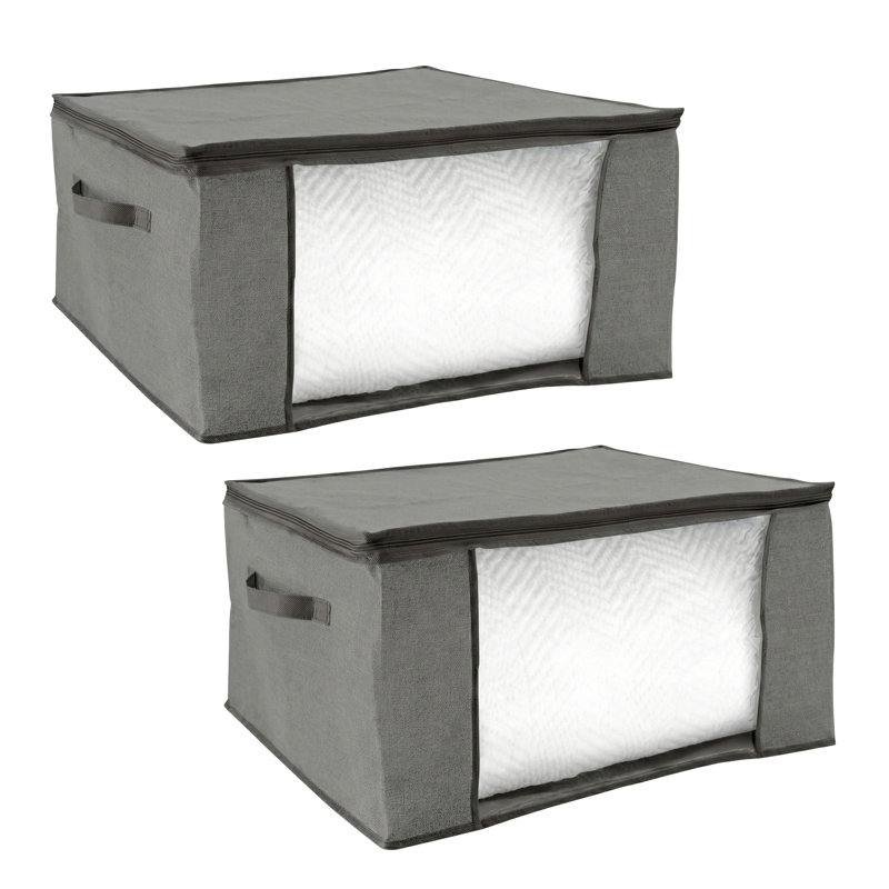  2 Pack Jumbo Storage Bags In Gray, Gray