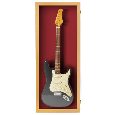 PENNZONI Electric Guitar Display Case, Made from Hardwood Frame & Clear Acrylic