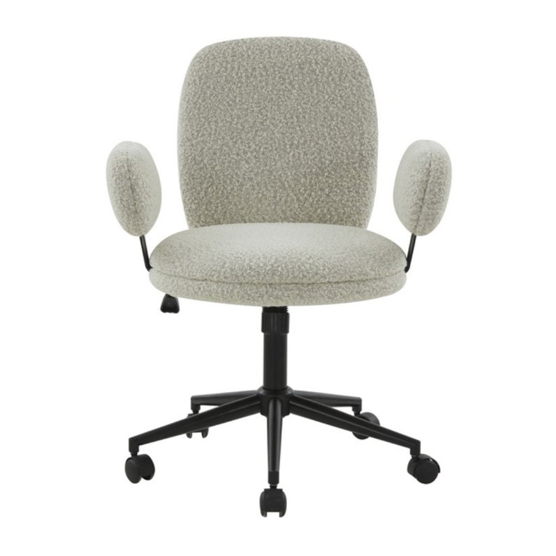 Chaise de bureau en polyester / mélange de polyester, gris
