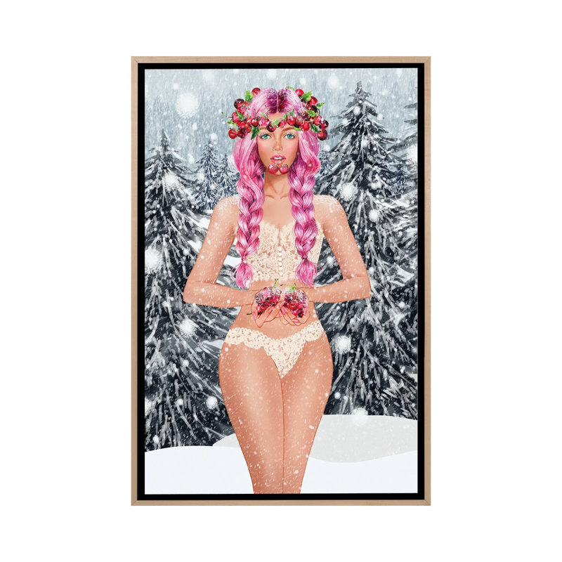 «Cherry III», reproduction d'art sur toile encadrée, H 48 po x l 32 po, Reproduction encadrée sans passe-partout, Beige