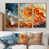 Toile avec cadre flottant or