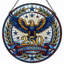 Panneau de fenêtre en verre pour décoration intérieure Eagle Stars USA 250th Anniversary - H 12 po-126676040