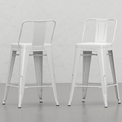 Keeley 24 inch Metal Counter Height Stool (Set of 2)