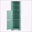 Armoire de salle de bain autoportante polyvalente avec tablettes réglables et multiples options de rangement-437690416