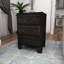 Armoire rétro en similicuir brun foncé Iinden